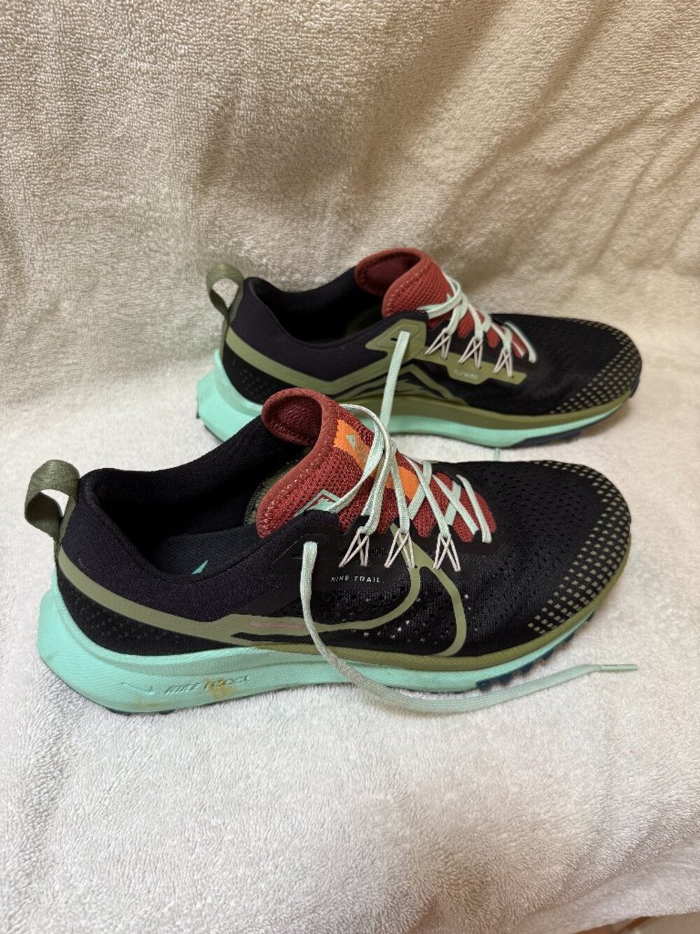 Nike React Pegasus Trail 4 running shoes in a Men's size 10.5.
